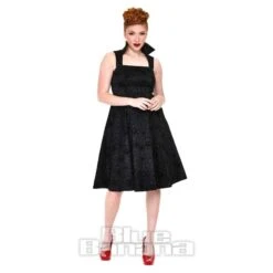 Voodoo Vixen Spiderweb Midi Dress (Black)