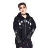 Jawbreaker Cosmic Cat Cropped Hoodie (Black)