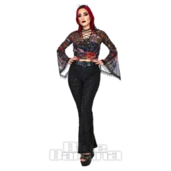 Jawbreaker Venom Flare Trousers (Black) -Alternative Clothing Store c94272345541e25c3dbe090b83b7 150714 b