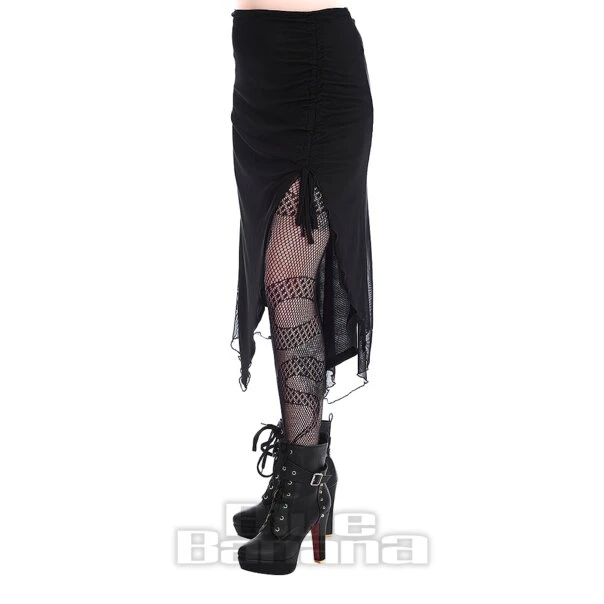 Banned Ruched Mini Skirt (Black) 2 Banned Ruched Mini Skirt (Black) - Image 2