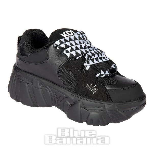 KOI FOOTWEAR Koi Ricta Flip Chunky Sole Trainers (Black/White) 1 KOI FOOTWEAR Koi Ricta Flip Chunky Sole Trainers (Black/White)