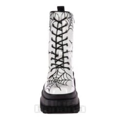 KOI FOOTWEAR Koi Web Trap Boots (White) -Alternative Clothing Store d668a2db78967f7445ec2bb233ab
