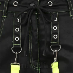 Banned Strap Trousers (Black/Green) -Alternative Clothing Store d7cab0f0900a1440b1e2edf40b0d