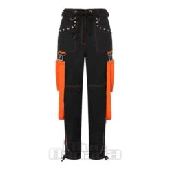 Banned Strap Trousers (Black/Orange)