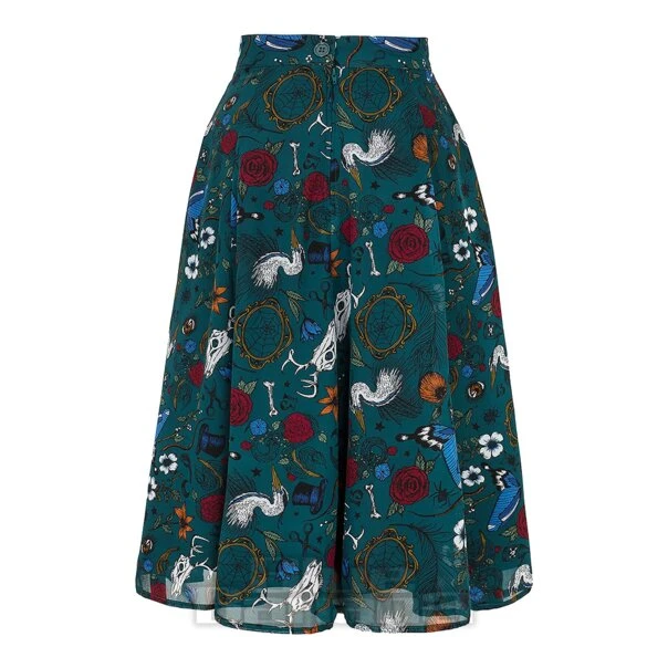 Hell Bunny Sianna Chiffon Skirt (Teal Blue) 9 Hell Bunny Sianna Chiffon Skirt (Teal Blue) - Image 9