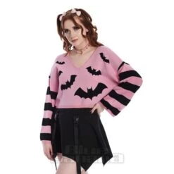 Banned Annabelle Bats Jumper (Black/Pink) 6 Banned Annabelle Bats Jumper (Black/Pink) -Alternative Clothing Store df5b6496c60e648948ce0d1ba785