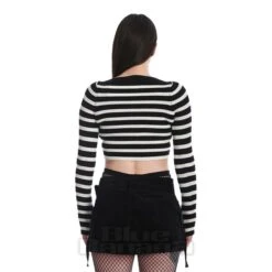 Banned Frances Stripe Jumper (White/Black) 5 Banned Frances Stripe Jumper (White/Black) -Alternative Clothing Store e3f6b13555fd83a7cb659625e713