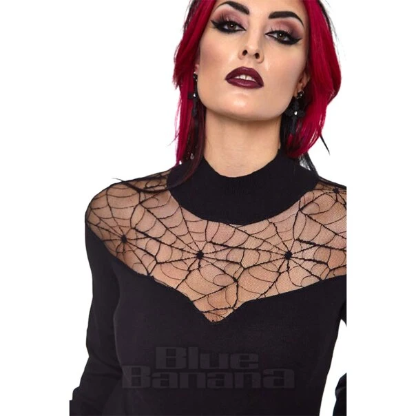 Jawbreaker Spiderweb Jumper (Black) 5 Jawbreaker Spiderweb Jumper (Black) - Image 5