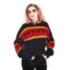 Jawbreaker Intarsia Hell Kitten Jumper (Black)