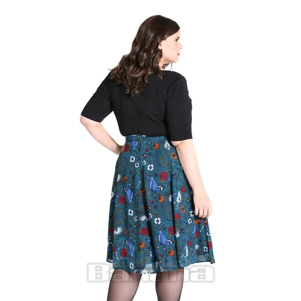 Hell Bunny Sianna Chiffon Skirt (Teal Blue) 6 Hell Bunny Sianna Chiffon Skirt (Teal Blue) - Image 6