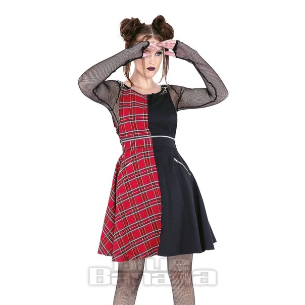 Heartless Into The Void Pinafore Dress (Black/Red) 5 Heartless Into The Void Pinafore Dress (Black/Red) - Image 5
