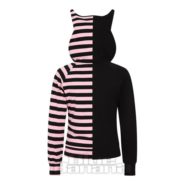 Banned Front Zip Hoodie (Black/Pink) 6 Banned Front Zip Hoodie (Black/Pink) - Image 6