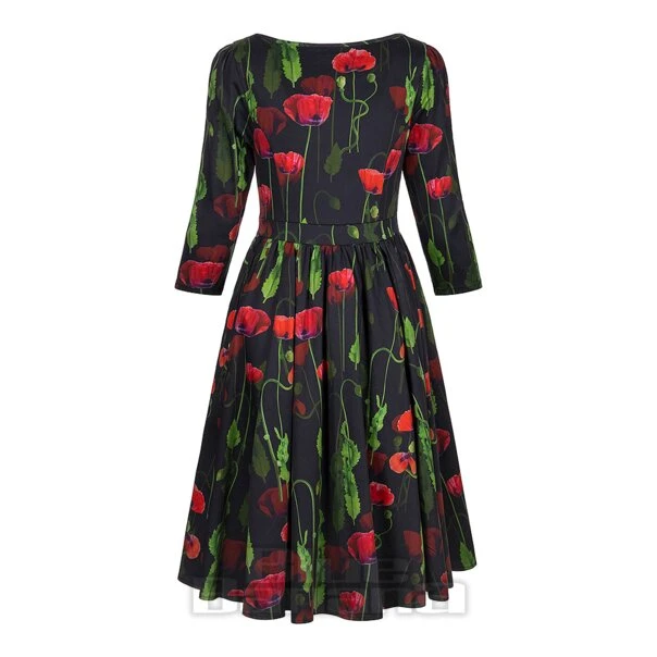 Bleeding Heart Poppies Dress (Black) 2 Bleeding Heart Poppies Dress (Black) - Image 2