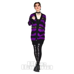 Jawbreaker Lace Stripe Cardigan (Purple) -Alternative Clothing Store fb443f7d1f2a775ec9e50856662e 150611 b
