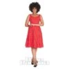 Banned Polka Dot Swing Day Dress (Red)