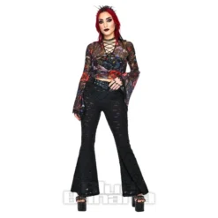 Jawbreaker Venom Flare Trousers (Black) -Alternative Clothing Store fc2fdaddf1347e449b7bc2f23bee 150714 c